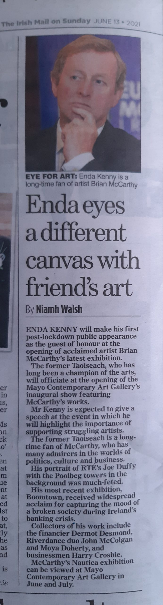 Eyes for Art – Irish Mail on Sunday